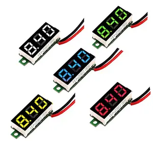 Tester, 2.5V-30V Mini Digital DC Voltmeter with 0.28 inch LED Display (5 Pcs)