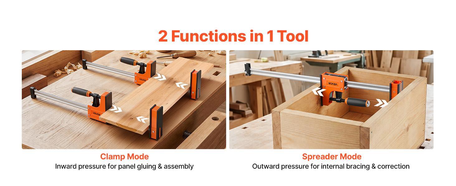 【Summerfinds】VEVOR 4-Piece F-Style Bar Clamps - 24in & 31in Heavy Duty Secure Upgraded, 1100 lbs Clamping Force, 2-in-1 Design, PA6 Handles, Parallel Soft Rubber Pads, Carbon Steel Bar for DIY Woodwork & Wood/Metal Joining Projects, Heavy Duty Clamp 【Summerfinds】VEVOR 4-Piece F-Style Bar Clamps - 24in & 31in Heavy Duty Secure Upgraded, 1100 lbs Clamping Force, 2-in-1 Design, PA6 Handles, Parallel Soft Rubber Pads, Carbon Steel Bar for DIY Woodwork & Wood/Metal Joining Projects, Heavy Duty Clamp