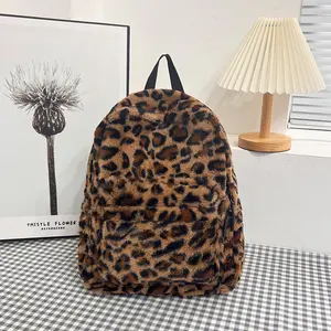 Plush Cow Good-looking Large Capacity Schoolbag Female Autumn Winter Fur's Backpack Cute Casual Backpack