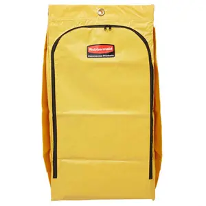 Rubbermaid 1966881 17.5 x 10.5 x 33 in. 34 gal Vinyl Cleaning Cart Bag, Yellow