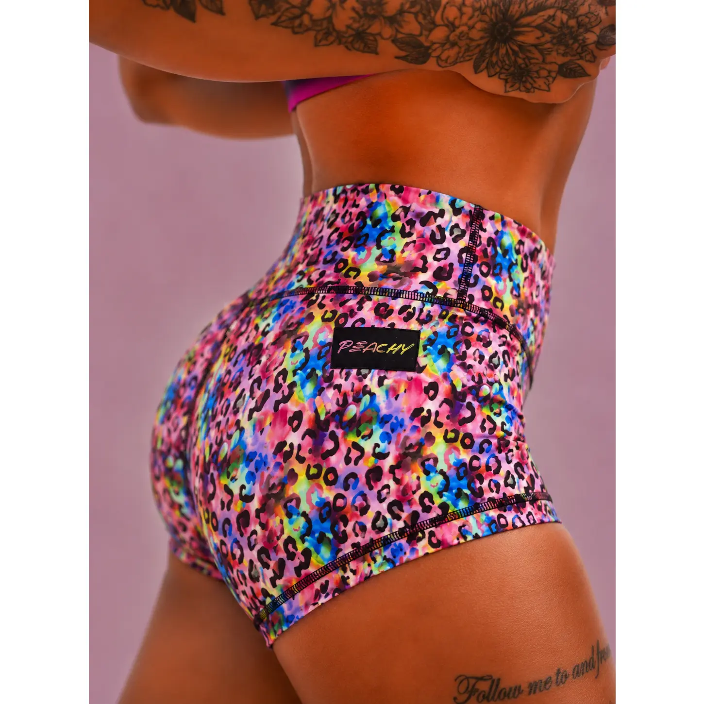 Kaleido Kitty Squat-Proof Gym Shorts - Unicorn Collection