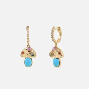 Mushroom Drop Earrings
