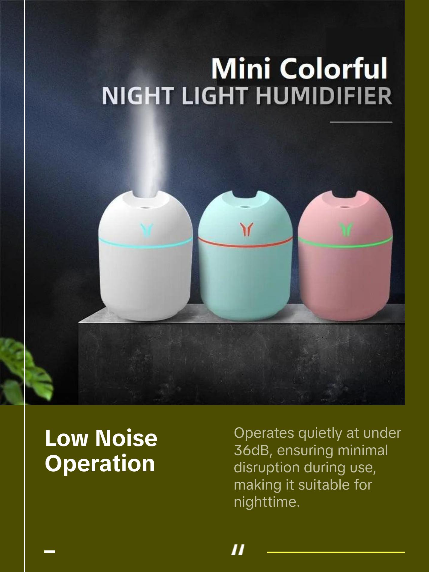 250ML USB Mini Air Humidifier Aroma Essential Oil Diffuser For Home Ultrasonic Mute Mist Maker Diffuser with LED Color Lamp