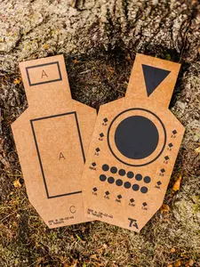 C Zone Cardboard Shooting Target - 10 Pack of Cardboard or Paper Training Targets - Marked Training Zones