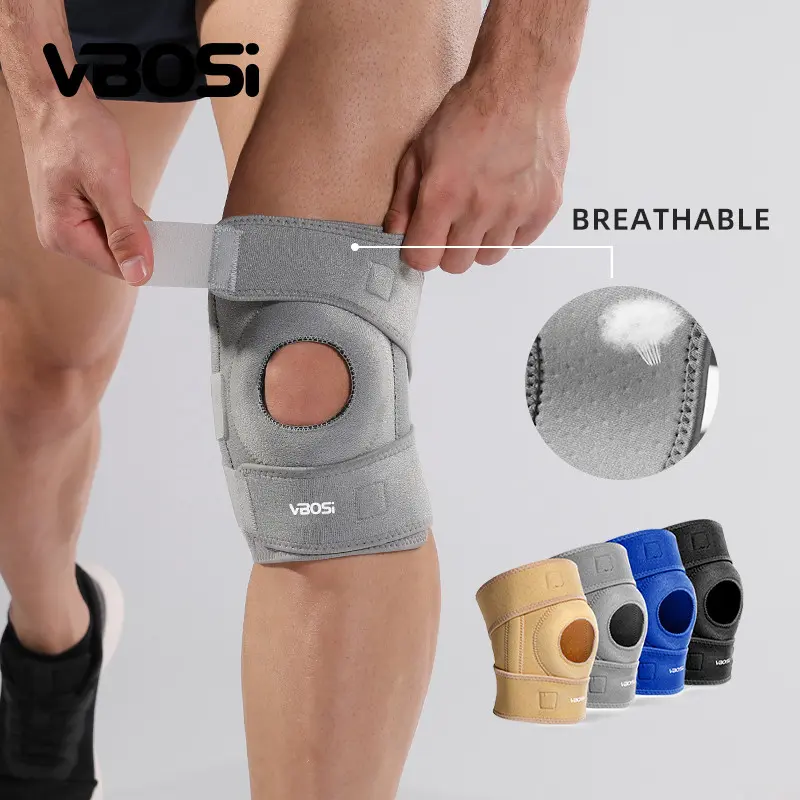 Sports Knee Support, 1 Count Breathable Knee Support, Non-slip Knee Support for Running Jumping, Knee Protector for Men & Women, Sports Knee Brace, Knee Supporter