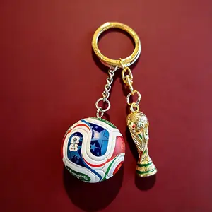 1pc 2026 FIFA World Cup Themed Keychain, World Cup Football Keyring Featuring The Trophy, Merchandise for The World Cup, Decorations for Fans to Cheer During Matches, Small Gifts for Fan Activities, Presents