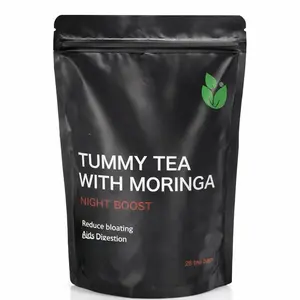 Organic Tea for Natural Bloat Relief with Moringa Night Boost - Tummy Tea 2-Step with Gluten-Free, Vegan-Friendly Ingredients, Supports Digestive Health