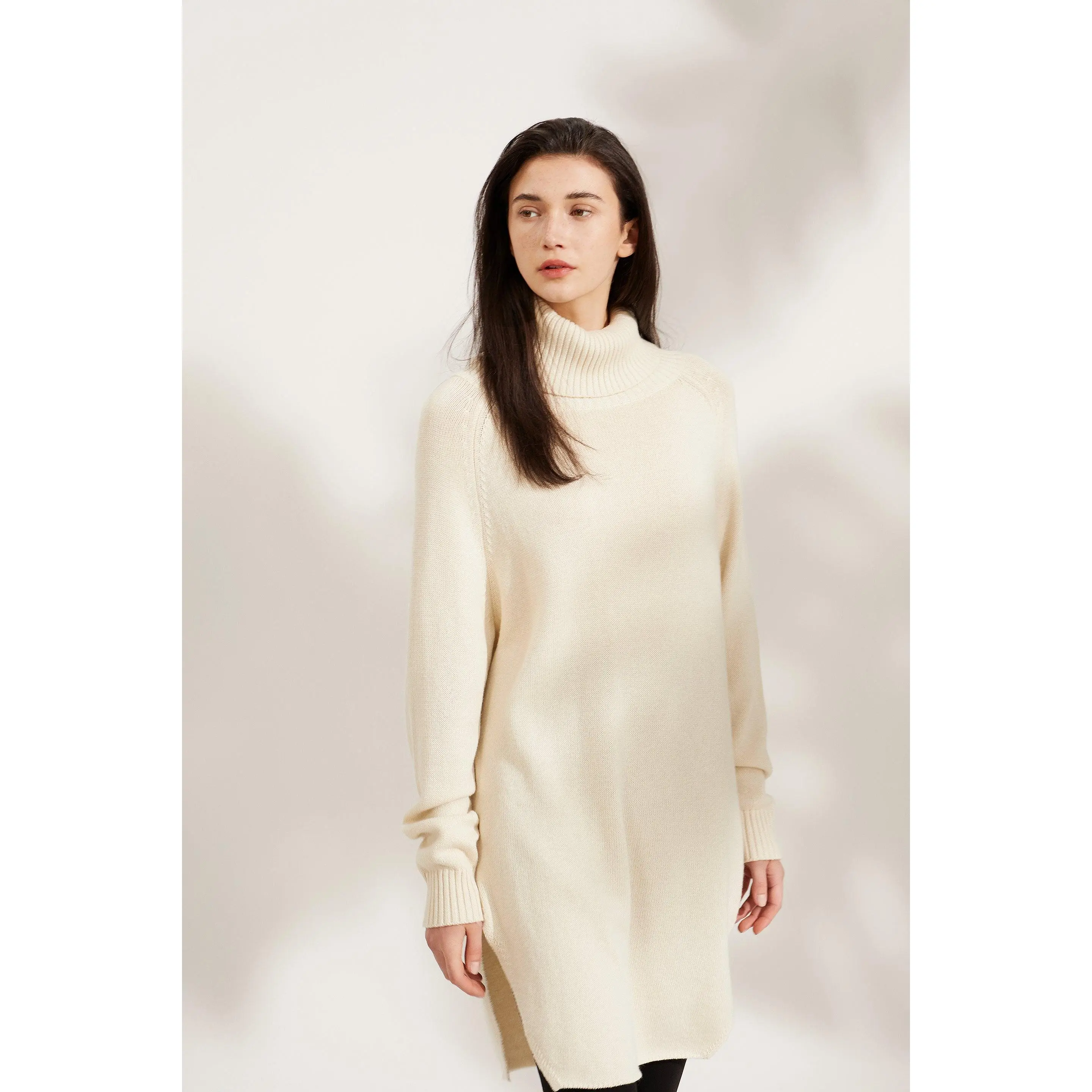 Bamboo Oversized Turtleneck Sweater