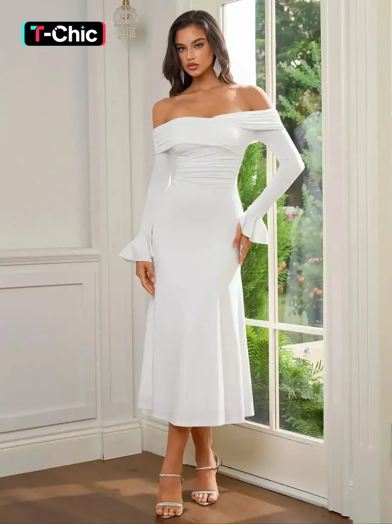 Off shoulder party dres - TikTok Shop