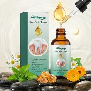 South Moon Gum Repair Drops 30ml - Relieve Receding Gums & Swelling, Oral Care for Periodontal Health, Stain & Tartar Removal Cleanser, 3-Year Shelf Life - Cleansing