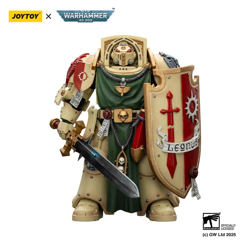 JOYTOY Warhammer 40000  1/18  Action Figure Dark Angels Deathwing Knight 2 With Power Sword, Storm Shield and Watcher in the Dark JT02496