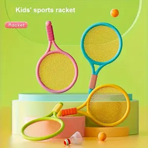 ' Badminton Racket & Bird/ Shuttlecock Set - Indoor/Outdoor Sports Equipment Suitable for School Games, Birthday, Back-to-School - Educational Gift (Red/Yellow Ball) tiktokshopspringglowup