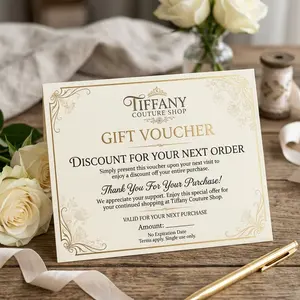 Thank You Card for Purchase - Tiffany Couture Shop