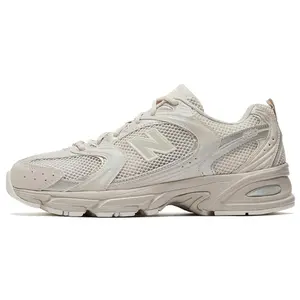 New Balance NB 530 Retro Sneakers for Men and Women: Breathable Mesh and Synthetic Leather Low-Top Casual Running Shoes in Light Beige Trending Shoes, House White Official Shoes to Get / Maison Mihara