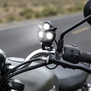 1PCS Dual Color Motorcycle Vehicle Bulb Owl Design Spotlights Motorbike Scooter Fog Lamp Running Lights New 2026 Electronic & Accessories