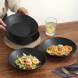 Extra Large Italian Bowls, Thick Plastic Material, Microwave and Dishwasher Safe, Suitable for Pasta, Noodles, Salad, Kitchen Utensils, Salad Serving Bowls