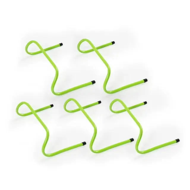 6" Speed and Agility Hurdles, PVC, 5ct Plyometric Training Hurdles, 4.1 lbs, Green