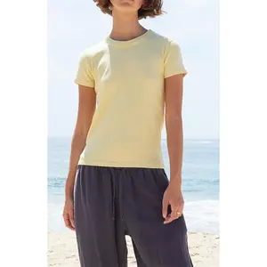 John Galt Women's Yellow Hailie Short Sleeve Top