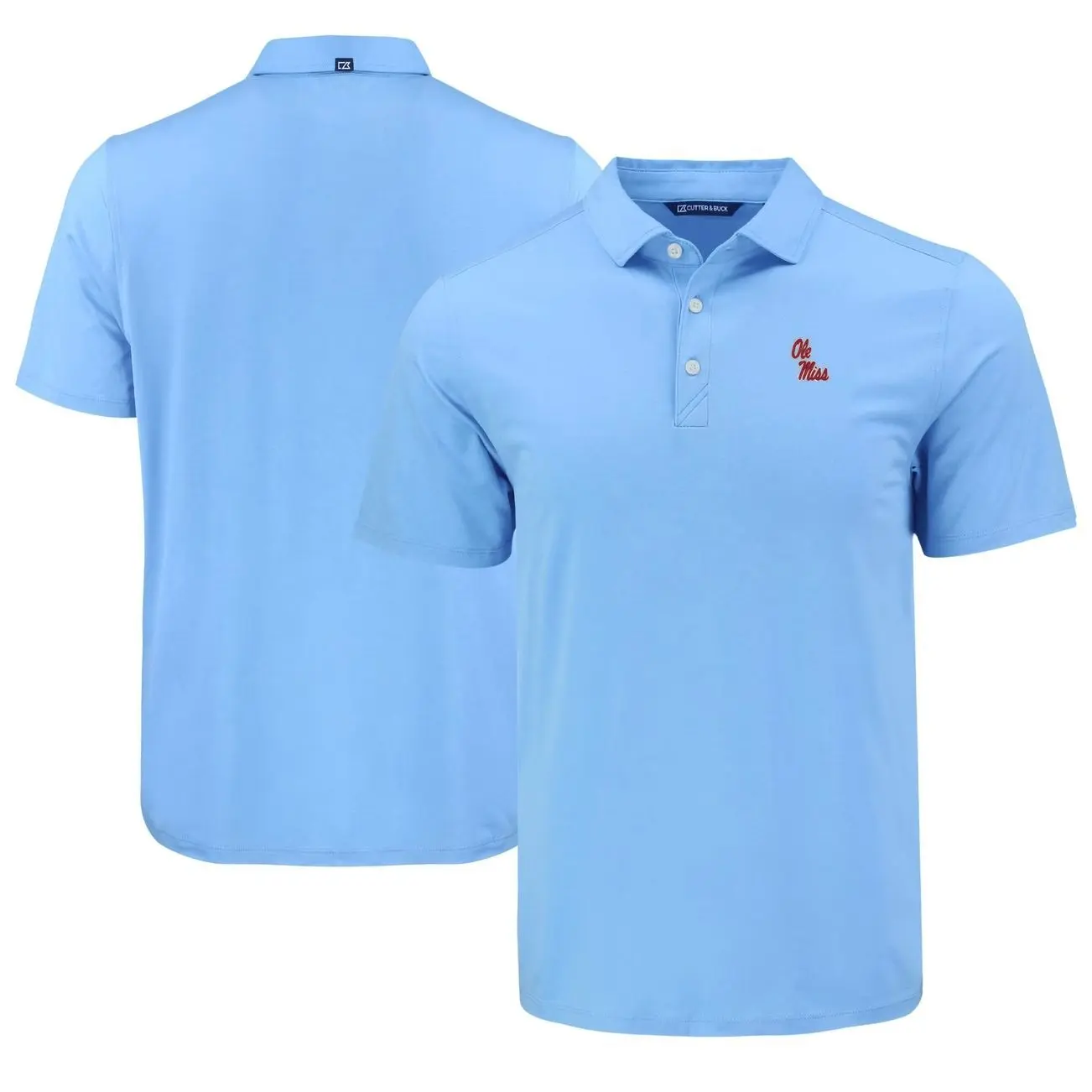 Ole Miss Rebels Cutter & Buck Coastline Epic Comfort Eco Recycled Polo - Powder Blue Short Sleeve Tee, Casual Collared Shirt Boatyard Button-Up Shirt Toile Teddy Polo