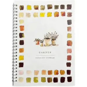 Watercolor Workbook for Adults and Beginners,32 Page Practice Pad 9"x6.5" Ideal Size Portable Practice Pad