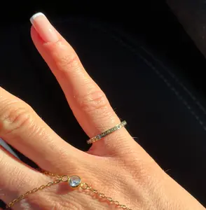 EVRY JEWELS Gold or Silver Plated Women's Hypoallergenic Eternity Ring