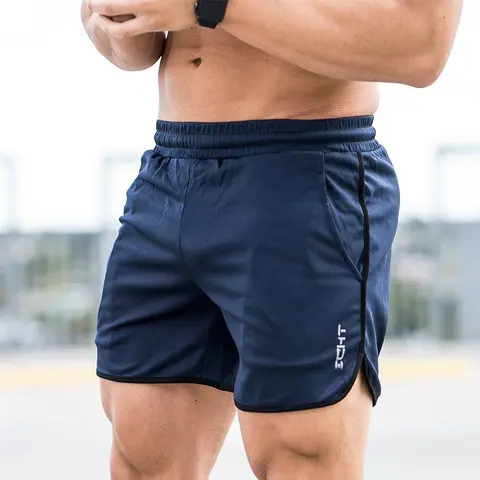 LTD Men's Fitness Sports Shorts - Thin Mesh Quick-Drying Above the Knee Casual Running Breathable Five-Point Pants for Summer Menswear Trouser Tropical  Athletic Beige Black And Red Vertical Label Sportswear gym outfits gym shorts gym fits
