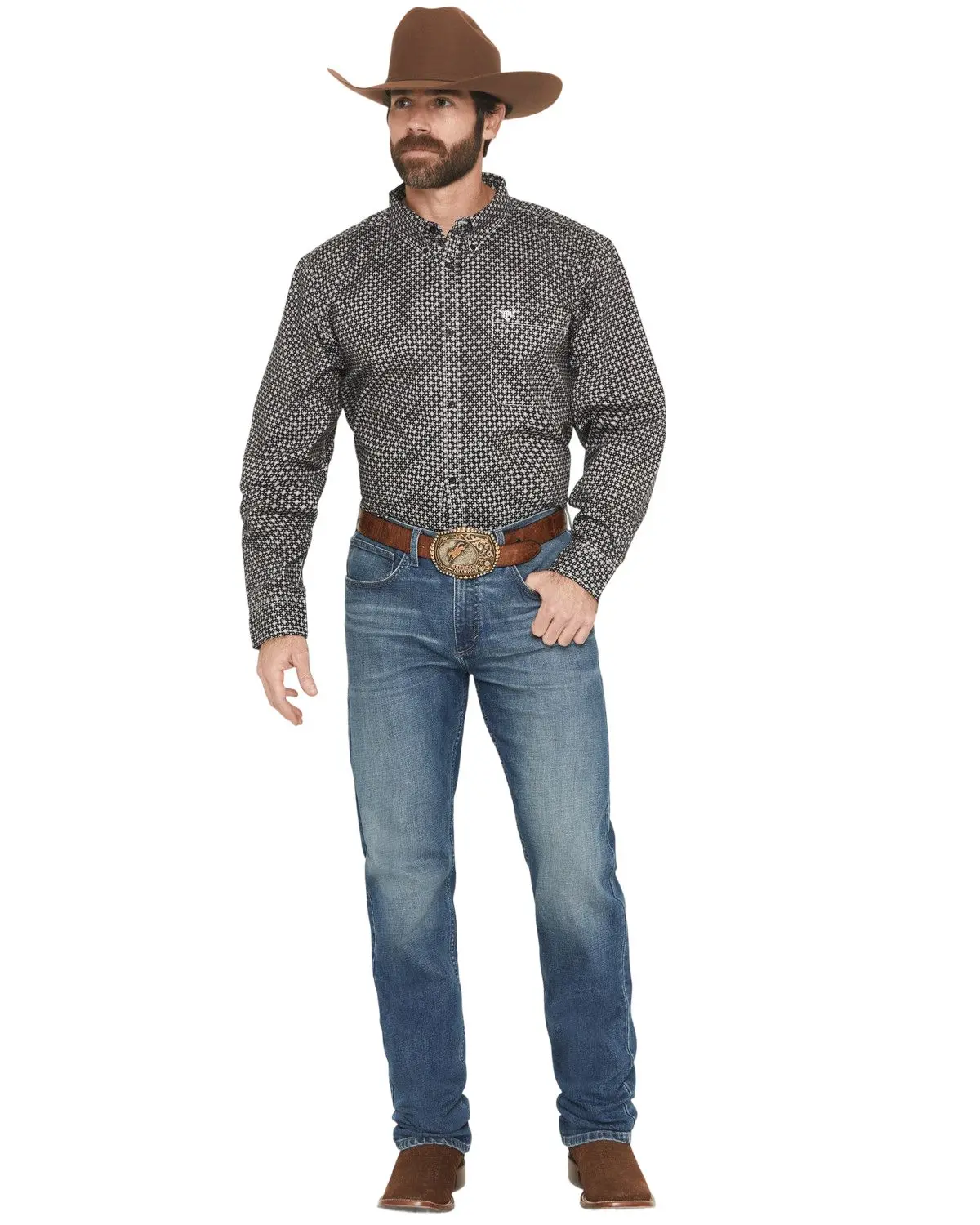 Wrangler Men's 20X Men'S 44Mwx Hobson Medium Wash Slim Straight Stretch - 112378860