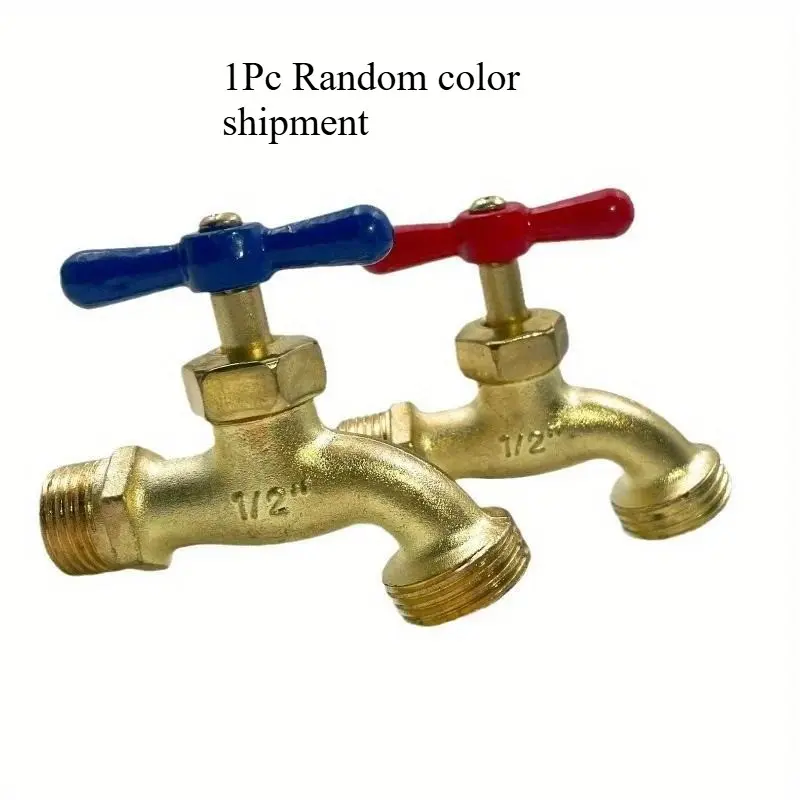1pc Classic style zinc alloy hose faucet, garden faucet, garden hose fittings, garden hose connectors, garden hose adapter, single hole installation suitable for 1/2 inch and 3/4 inch NPT threads, Water Hose Connector