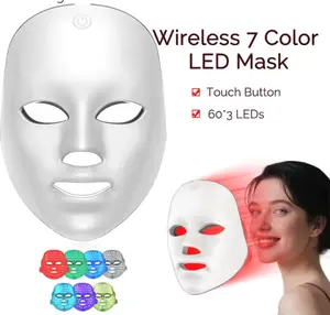 Wireless LED Mask 7 Color LED Face Mask Photon Skin Firming Anti Aging Rejuvenation Beauty Mask Machine