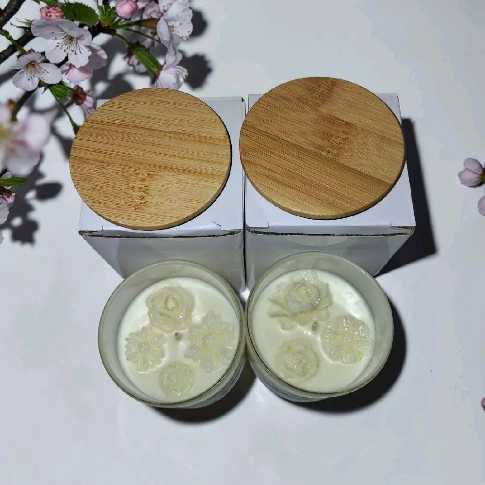 White Gardens Scented Candle - Gardenia, Jasmine, Tuberose Blend - Clean, Inviting Home Decor Accent