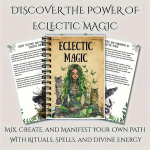 Magic Encyclopedia: Witchcraft & Manifestation Guide, Rituals, Spells, Herbs, Crystals, Moon Phase Energy, Spiritual Awakening, Intuition Boost, Shadow Work Journal, Spiral Coil Notebook