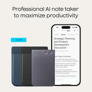 Plaud Note Smart Voice Recorder - One-Press Recording & Playback, 0.117-Inch Slim, 64GB, Voice Changer Translator, Black MagSafe Case - Audio