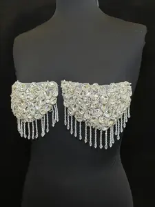 Bianca Silver Pair Rhinestone Applique