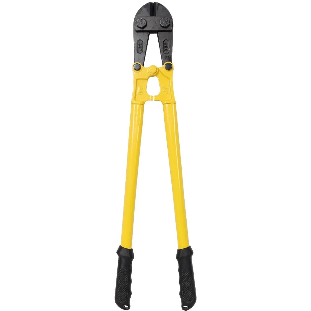 24-Inch Heavy Duty Medium Bolt Cutter with Anti-Rust Coat, Forged Steel Construction, Thick Metal Build & Ergonomic Soft Rubber Grip for Fence, Steel Wire