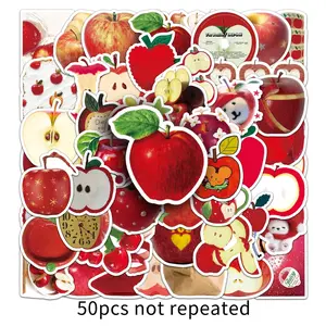 50pcs Matte Apple Park Stickers, Decorative Decals for Phone Cases, Laptops, Water Bottles, Journals, One-Time Use Colorful Stickers