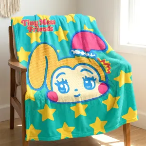 Tiny Mess Friends Characters Throw Blanket Twinky,Patchy,Tiny