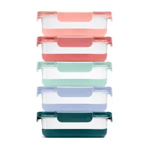 Ello Duraglass Refresh™ Meal Prep Containers, Set of 5