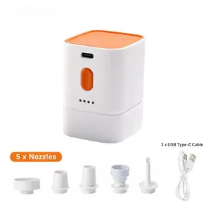 Portable Mini Air Pump for Air Mattress & Pool Floats, Fast Inflate & Deflate Camping