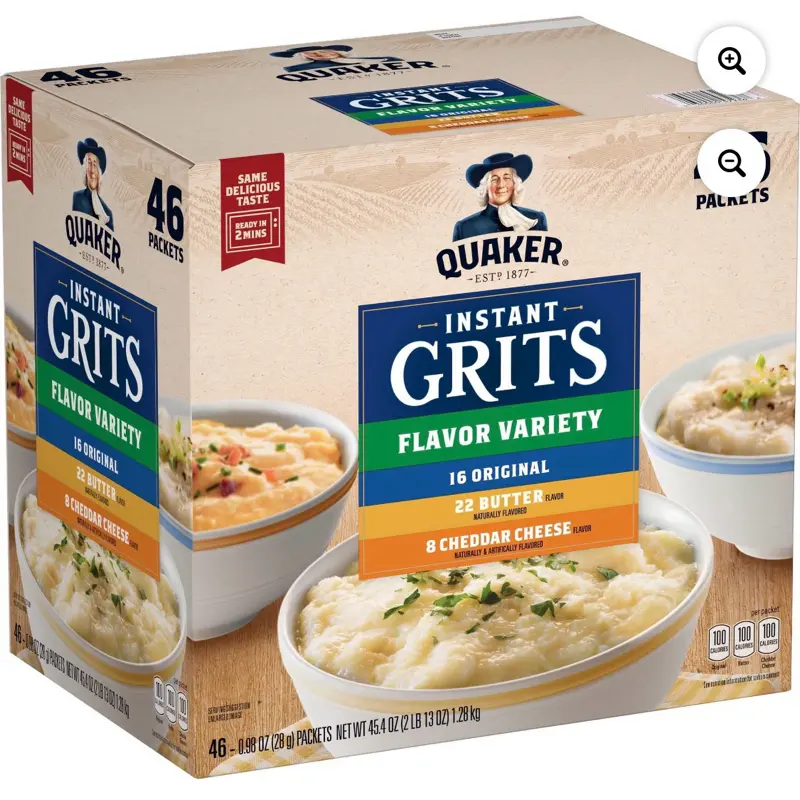 Instant Grits Variety Pack - 0.98 oz Each, 46 Count