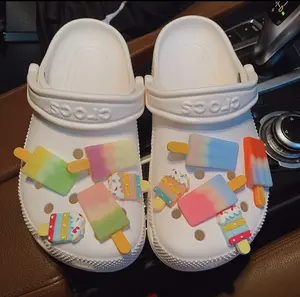 Rainbow Popsicle Shoe Charms for Crocs
