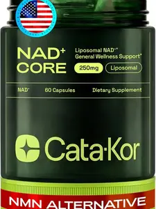 Cata-Kor NMN Supplement Alternative – Liposomal NAD+ Supplement - NAD CORE 30-Day Supply 60 Capsules