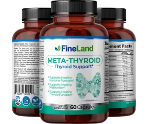 FineLand META-THYROID Thyroid Support, Premium, Immune Function Support, Metabolism Support, Normal Thyroid Function Support, 60 Capsules, 30 Servings Healthcare Supplement