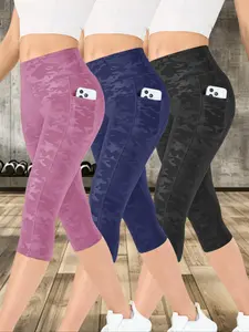 Women's Camo Print High Waist Sports Leggings, Breathable Skinny Pants, High Stretch Yoga Leggings, Ladies Sportswear for Indoor Outdoor Wear, Gym Leggings, Side Pocket Leggings, High Waisted Leggings