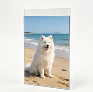 FixtureDisplays® 24PK 8.5x11" Wall Mount Sign Holder Clear Acrylic Picture Frame Single-Side Image Holder, Vertical 12061-8.5X11-24PK-NF Peel off protective film (white) before use.