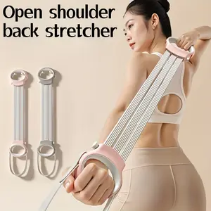 Women's Back Exercise Resistance band with Open Shoulder Loops - Adjustable Tension Pull-Up Cord for Home Gym, Yoga, Posture Correction, Stretching - Durable Workout Strap for Upper Back, Neck, Spine Stability Training - Ideal for Beginners & Advanced Use