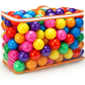 Ball Pit Balls  Baby and Toddler Phthalate Free BPA Free Crush Proof Plastic - Multicolored Pit Balls in Reusable Play Toys  Kids with Storage Bag