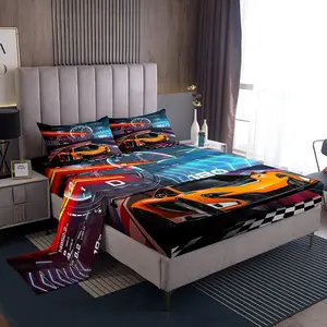 Feelyou Extreme Sports Theme Decorative Bedsheet Sets - Lightweight Breathable Fabric Bedding, Easy-Care Fitted Bed Sheet Option for Home, Kids' Beds, Bedding Set