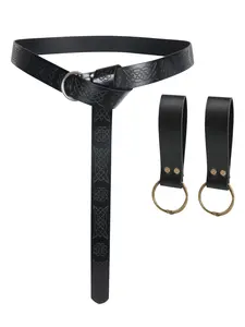 Women's Solid Color Belt & Mug Holder, Fashionable Pu Leather Belt for Daily Clothing Decor, Trendy All-match & Exquisite Belt for Birthday Gift, Pu Buckle Belt