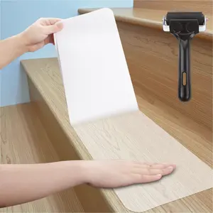 Wishtofly Clear Stair Treads Non-Slip 30"x6" 15-Pack for Wooden Stairs