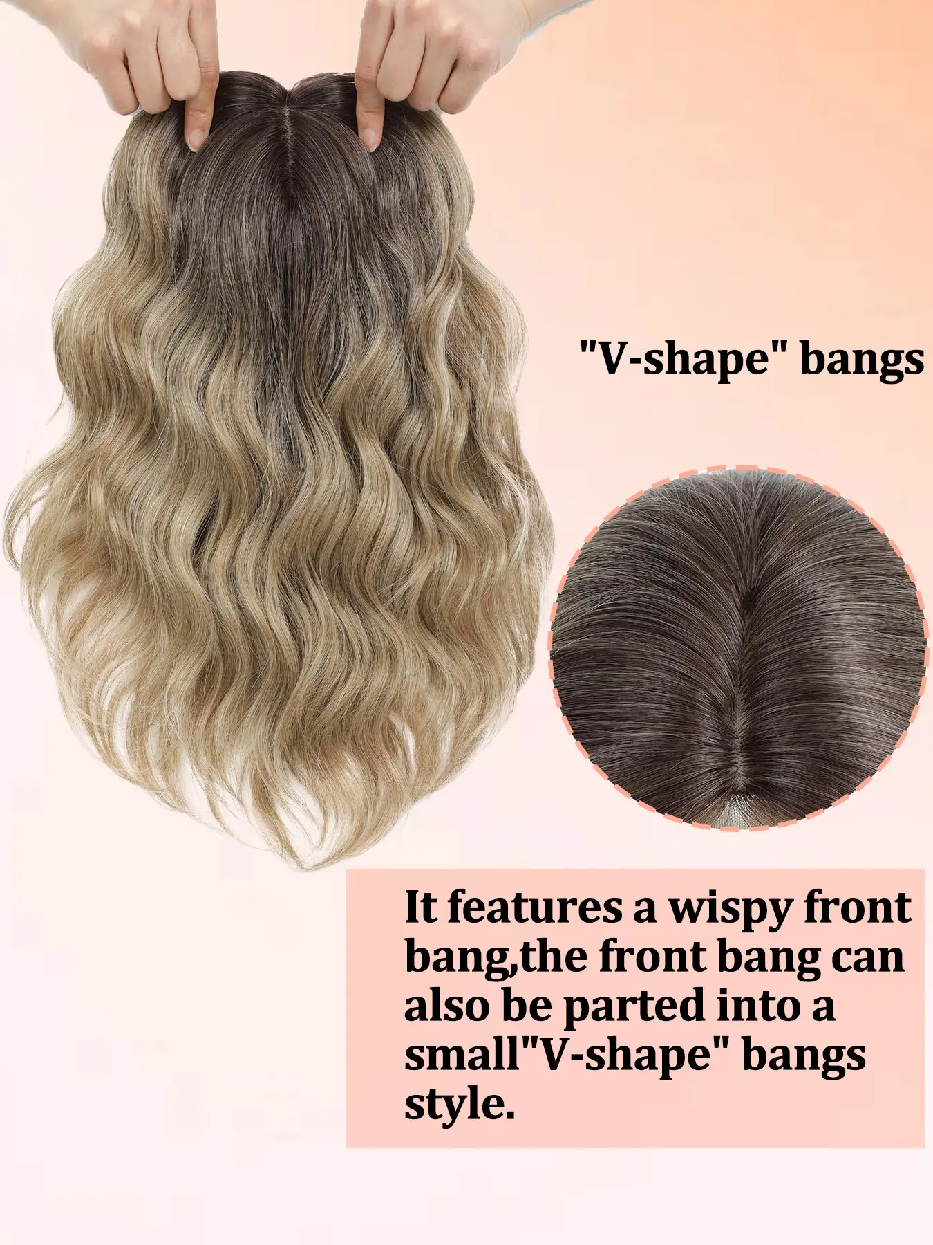 12 Inch Short Wavy Hair Topper for Thinning Hair Women, 6.5 